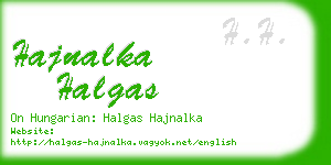 hajnalka halgas business card